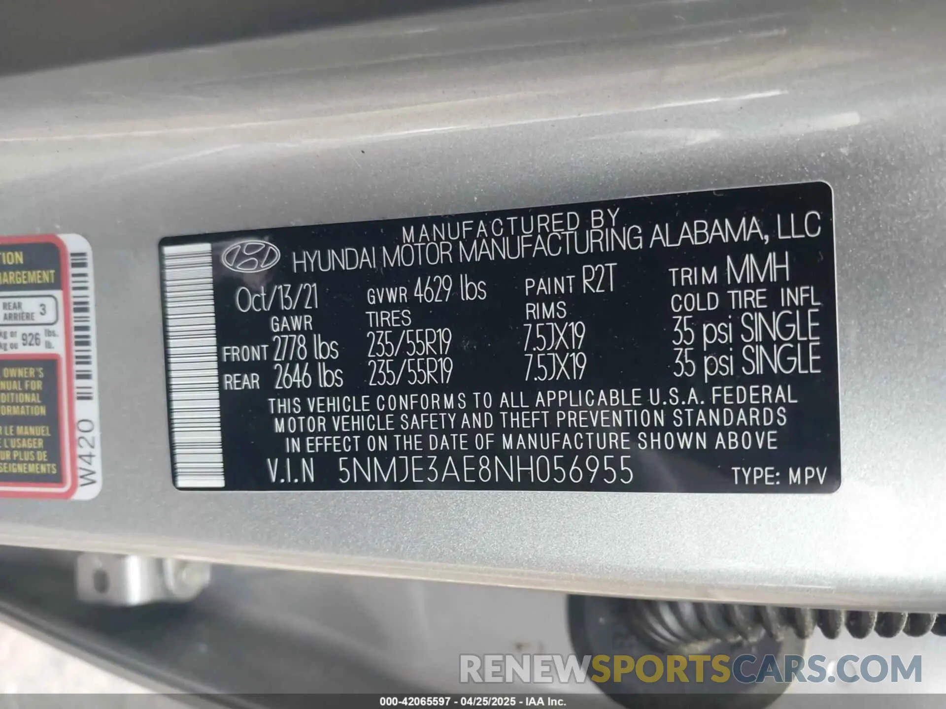 9 fotografías del automóvil dañado 5NMJE3AE8NH056955 HYUNDAI TUCSON 2022