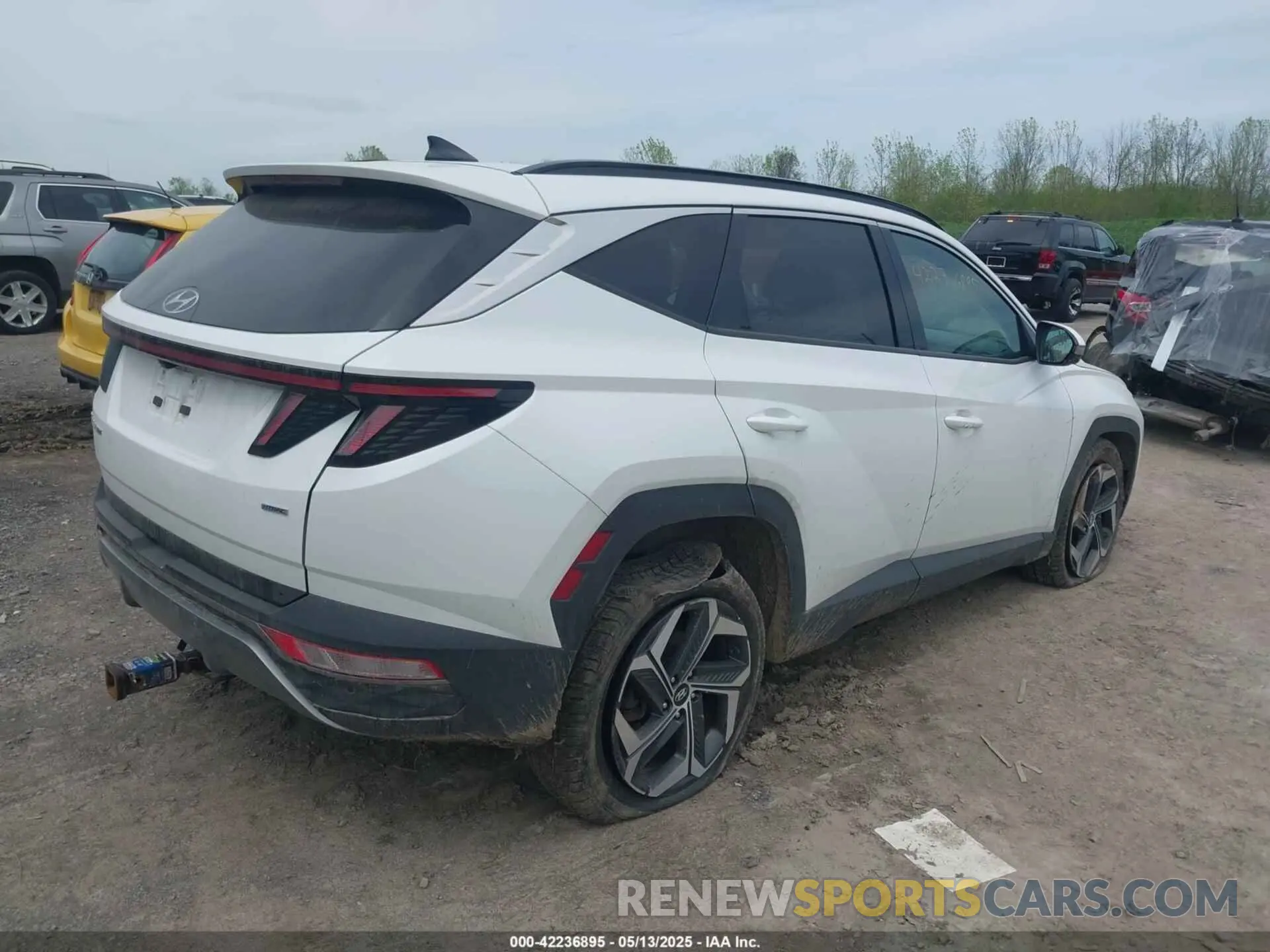 4 fotografías del automóvil dañado 5NMJECAE2NH103526 HYUNDAI TUCSON 2022