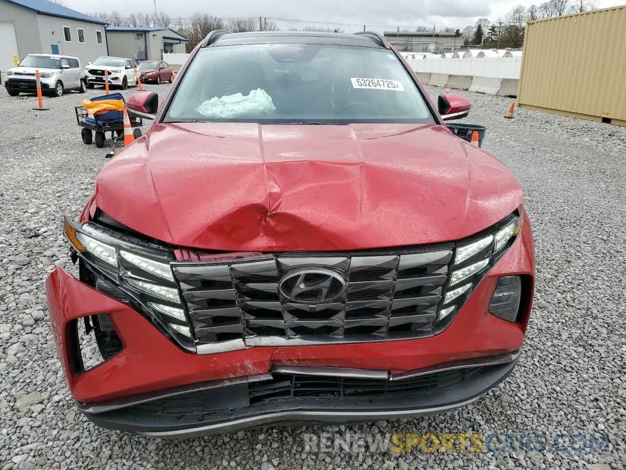 5 fotografías del automóvil dañado 5NMJECAE3NH073047 HYUNDAI TUCSON 2022