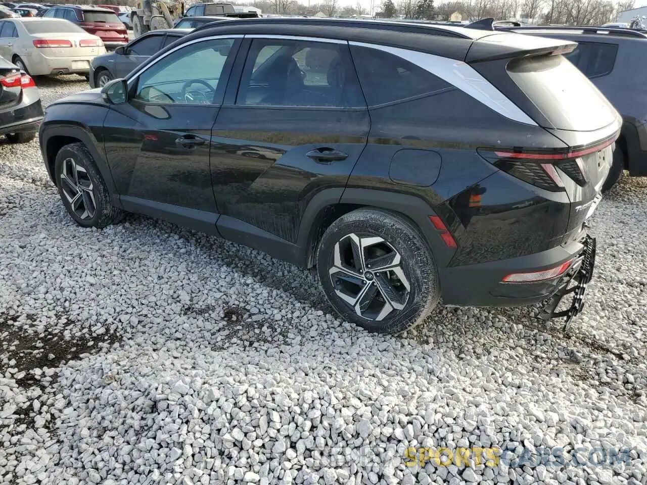 2 fotografías del automóvil dañado 5NMJECAE4NH139508 HYUNDAI TUCSON 2022