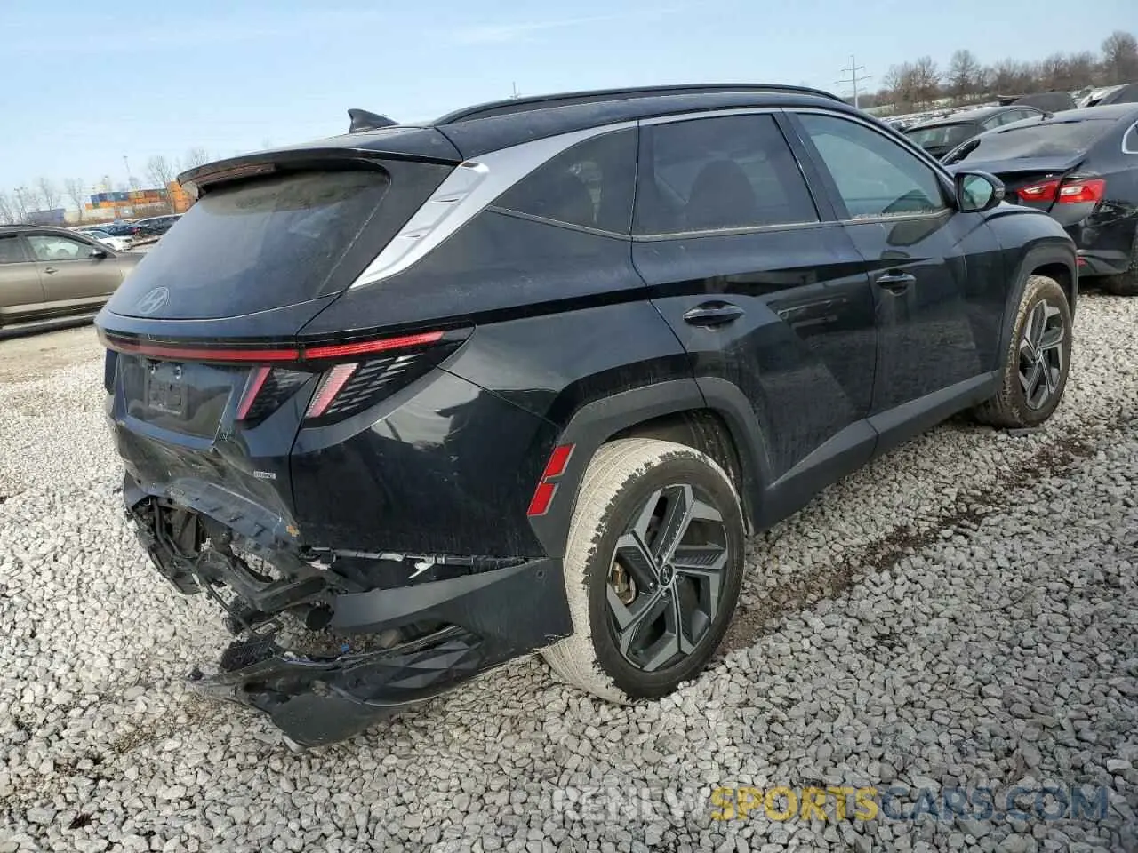 3 fotografías del automóvil dañado 5NMJECAE4NH139508 HYUNDAI TUCSON 2022