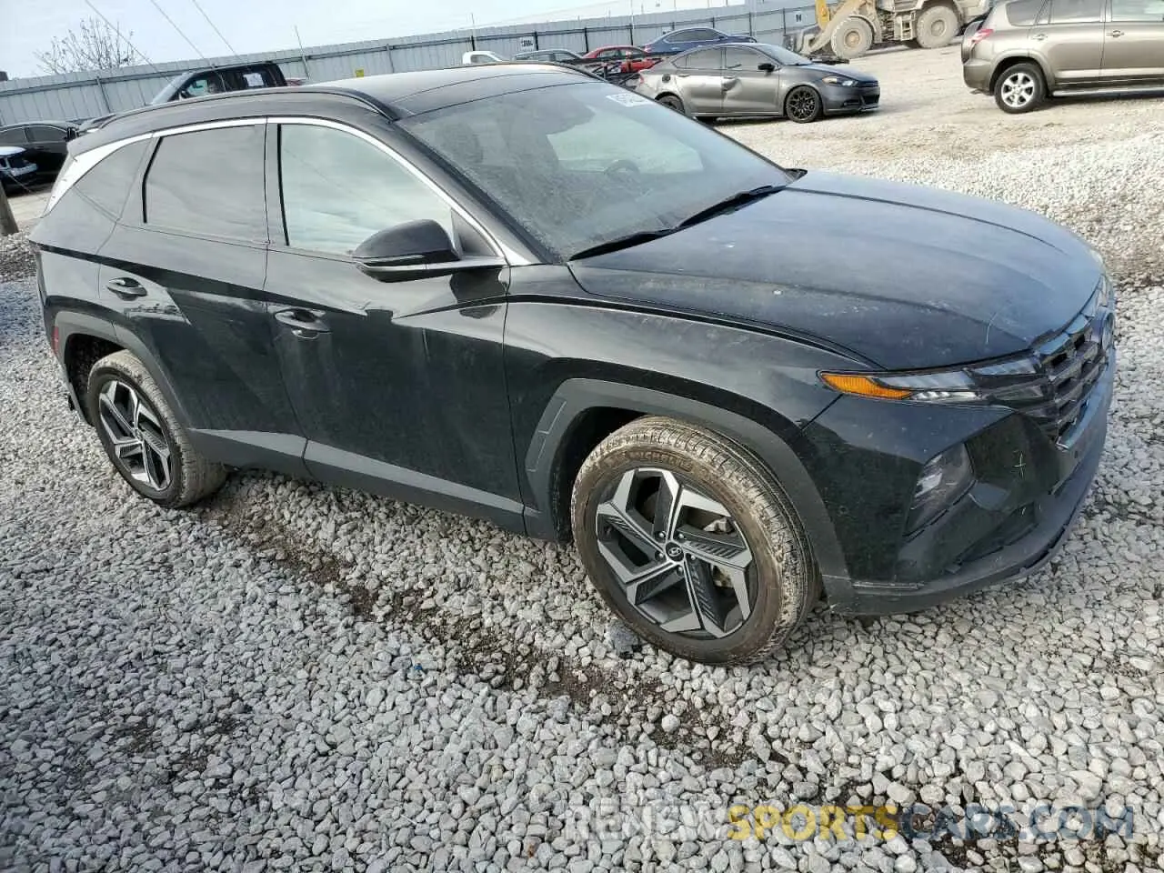 4 fotografías del automóvil dañado 5NMJECAE4NH139508 HYUNDAI TUCSON 2022