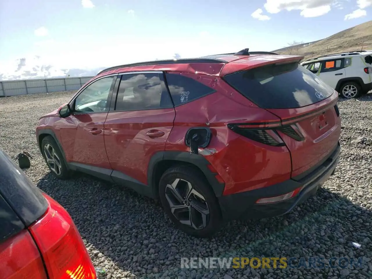 2 fotografías del automóvil dañado 5NMJECAE6NH111936 HYUNDAI TUCSON 2022