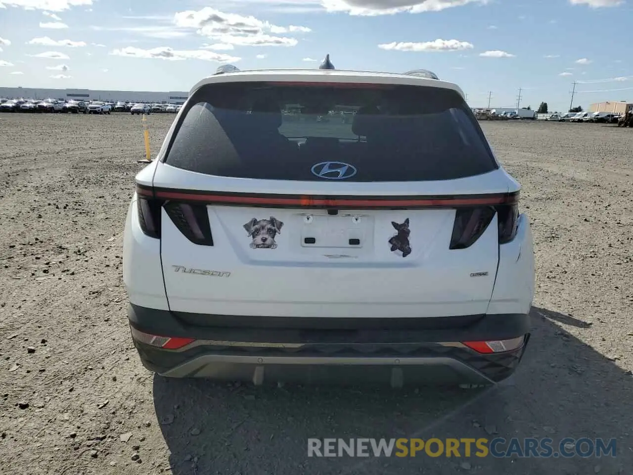 6 fotografías del automóvil dañado 5NMJECAE6NH161199 HYUNDAI TUCSON 2022