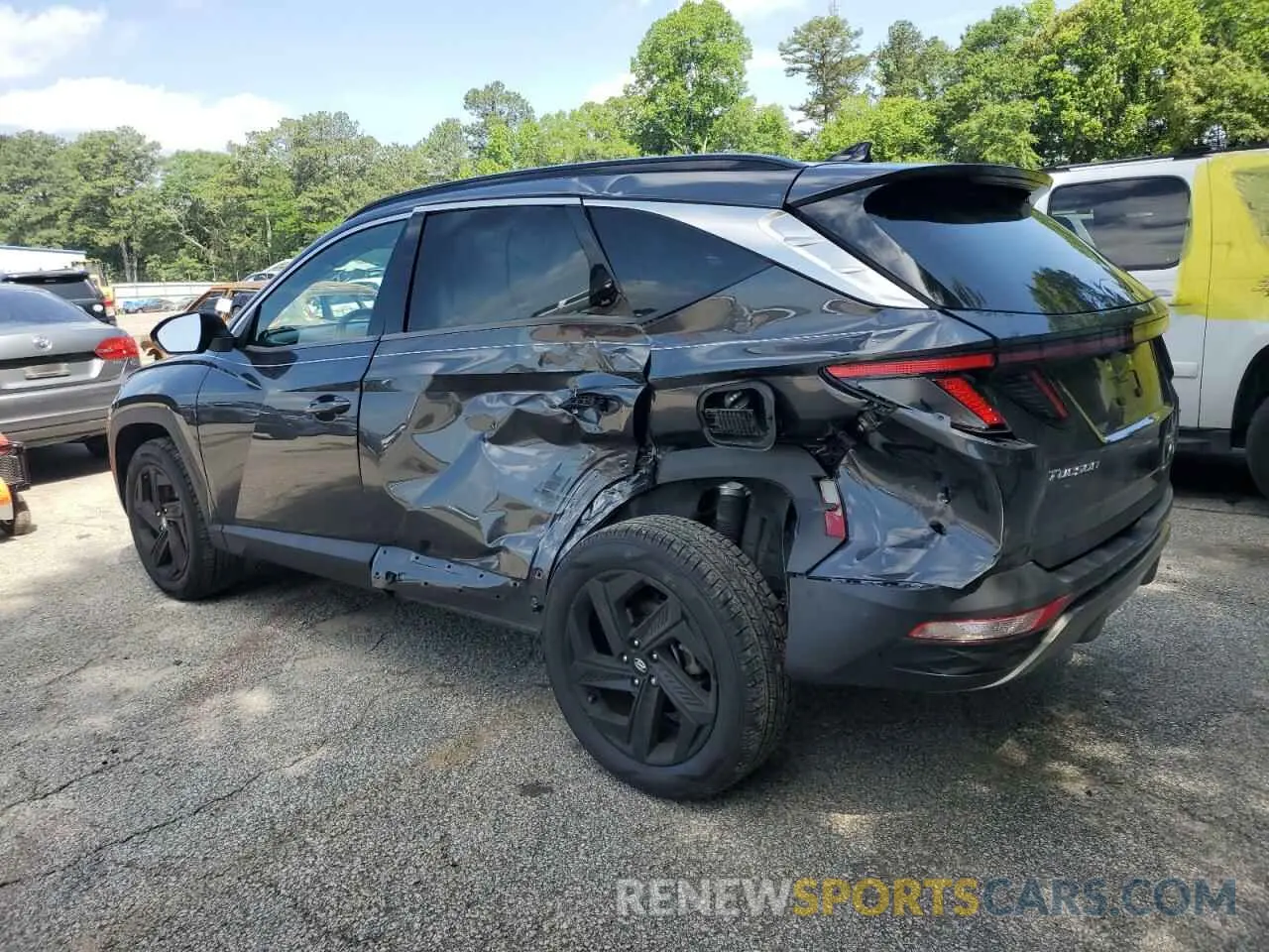 2 fotografías del automóvil dañado 5NMJECAE9NH013323 HYUNDAI TUCSON 2022