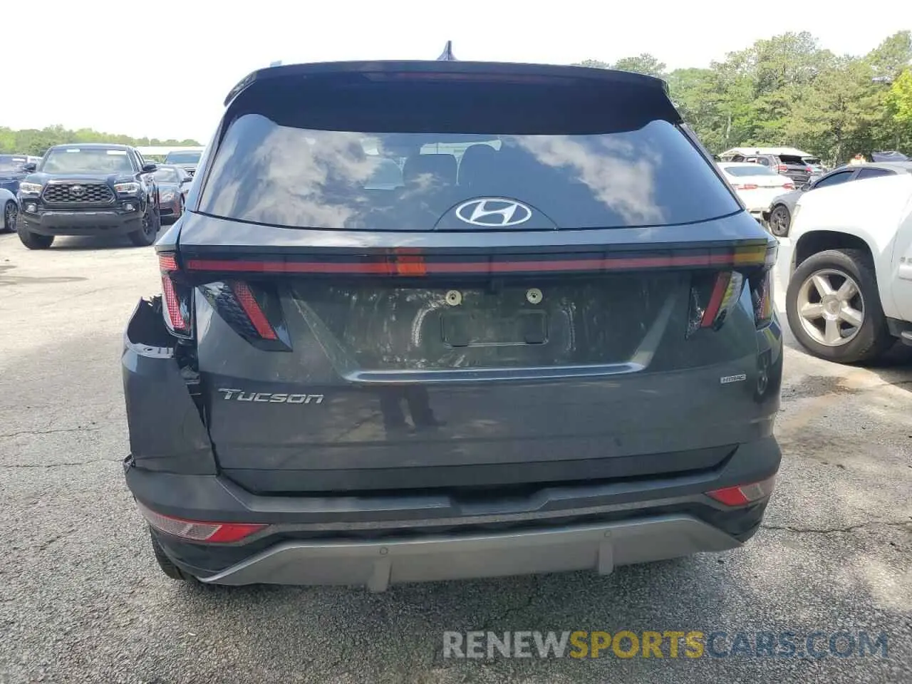 6 fotografías del automóvil dañado 5NMJECAE9NH013323 HYUNDAI TUCSON 2022