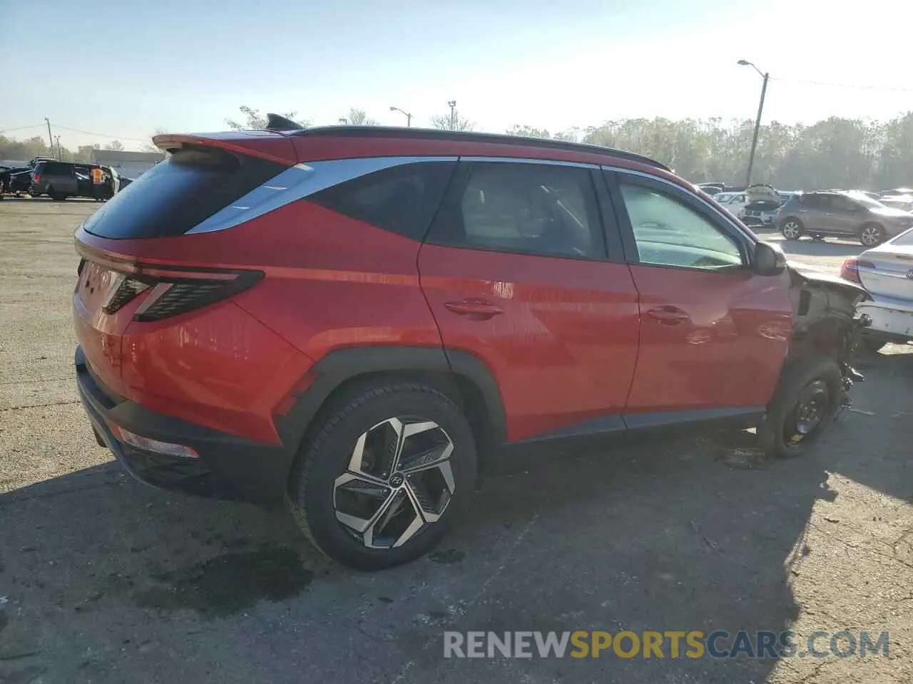 3 fotografías del automóvil dañado 5NMJECAE9NH051862 HYUNDAI TUCSON 2022