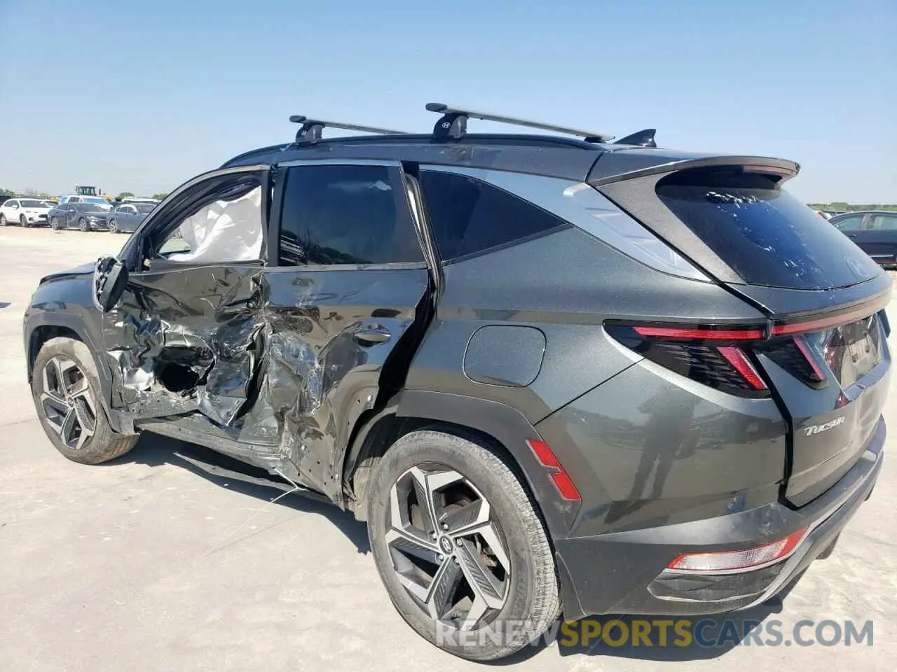 2 fotografías del automóvil dañado 5NMJF3AE1NH050993 HYUNDAI TUCSON 2022