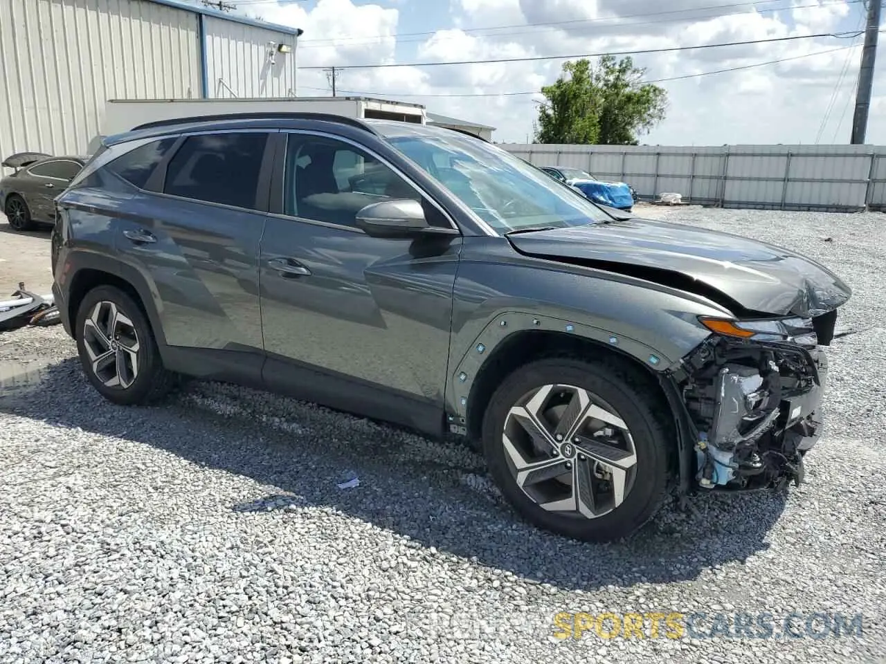 4 fotografías del automóvil dañado 5NMJF3AE3NH067374 HYUNDAI TUCSON 2022