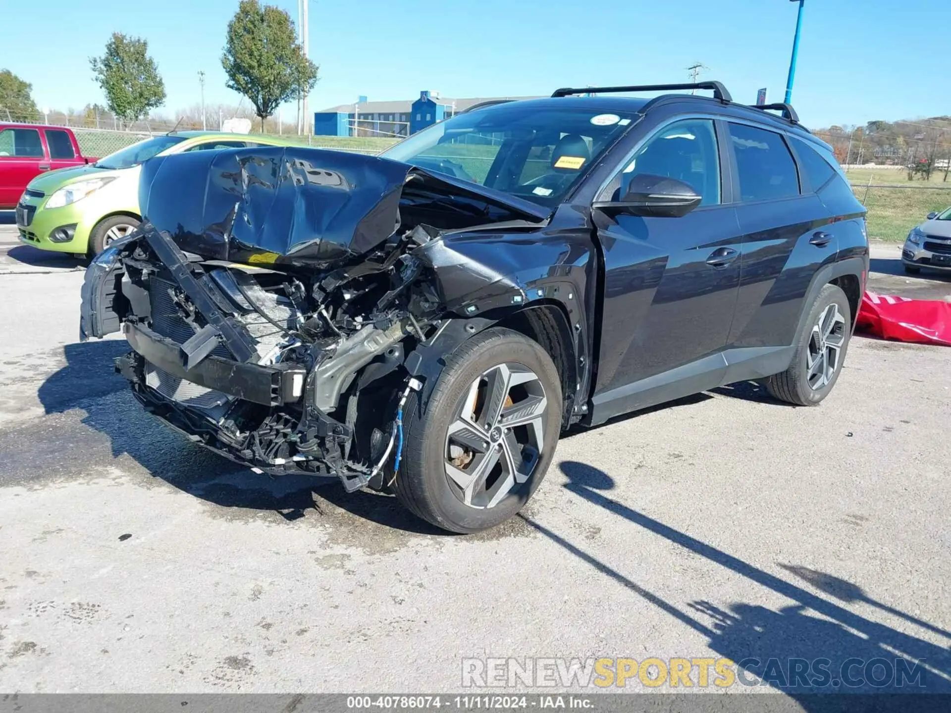 2 fotografías del automóvil dañado 5NMJF3AE3NH118789 HYUNDAI TUCSON 2022