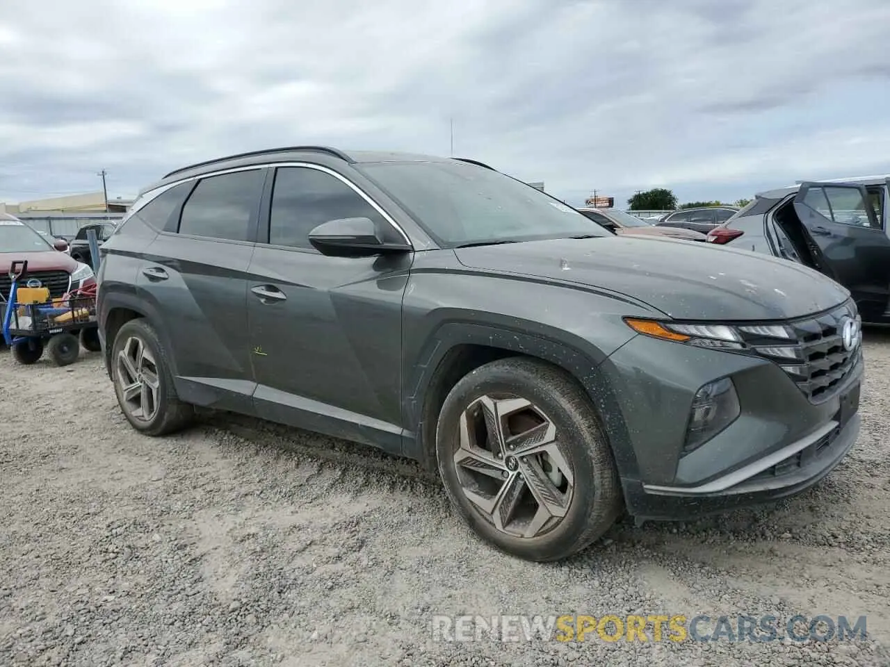 4 fotografías del automóvil dañado 5NMJF3AE5NH071393 HYUNDAI TUCSON 2022