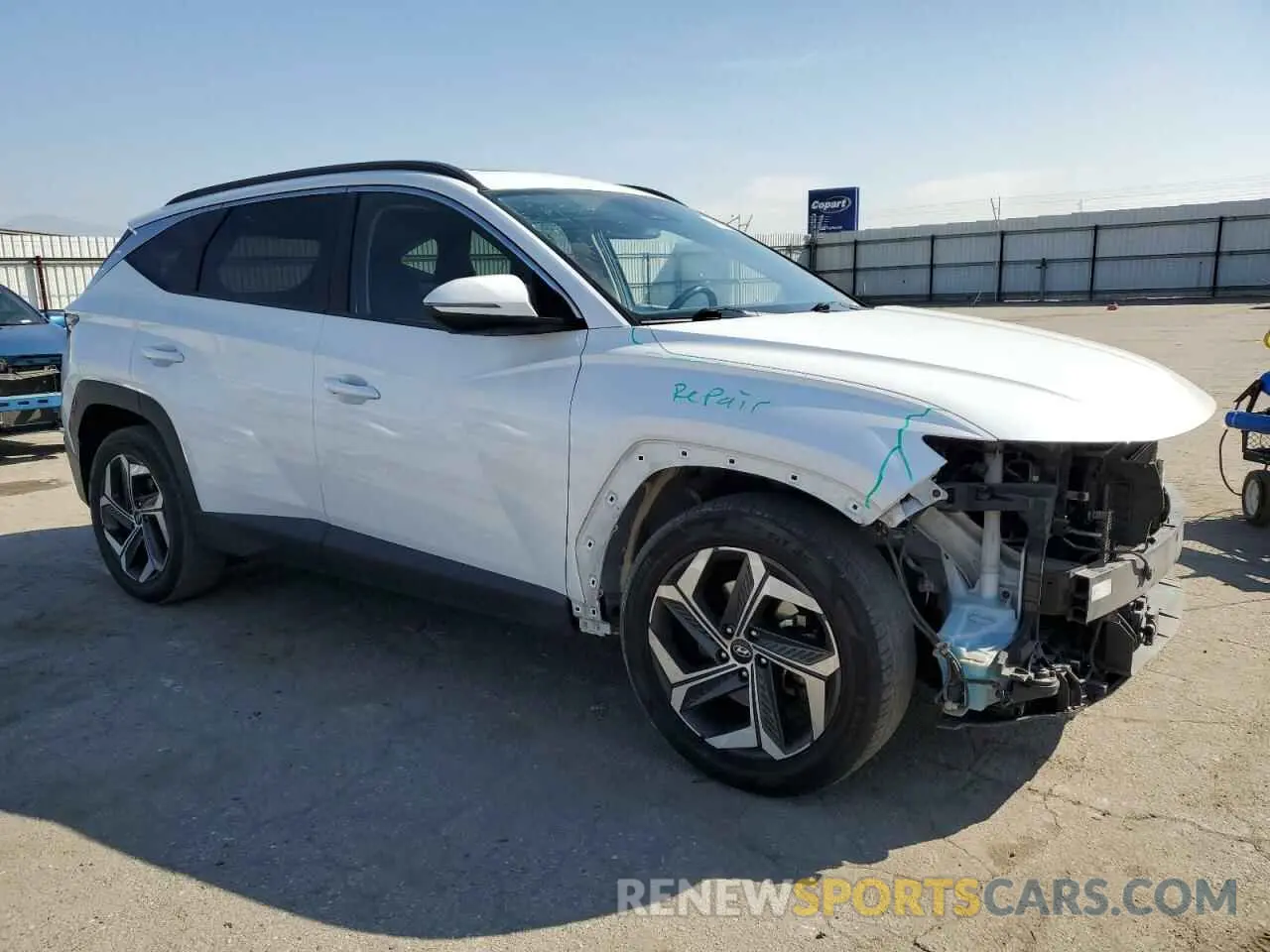 4 fotografías del automóvil dañado 5NMJF3AE6NH002177 HYUNDAI TUCSON 2022