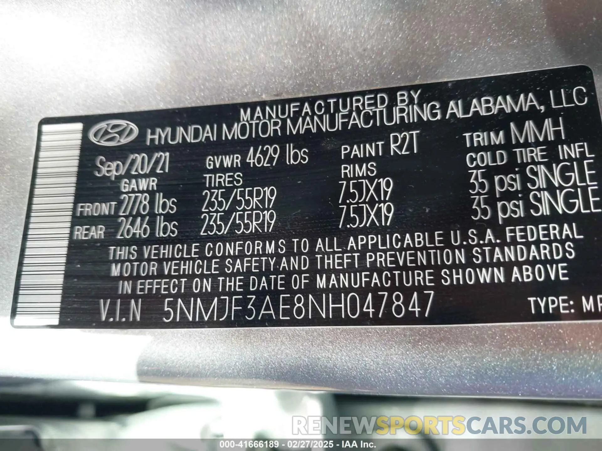 9 fotografías del automóvil dañado 5NMJF3AE8NH047847 HYUNDAI TUCSON 2022