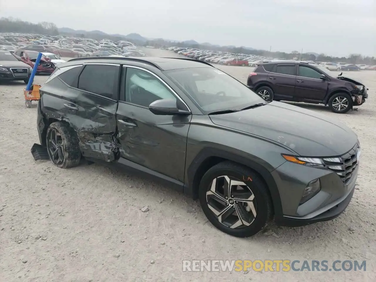 4 fotografías del automóvil dañado 5NMJF3AE8NH059724 HYUNDAI TUCSON 2022
