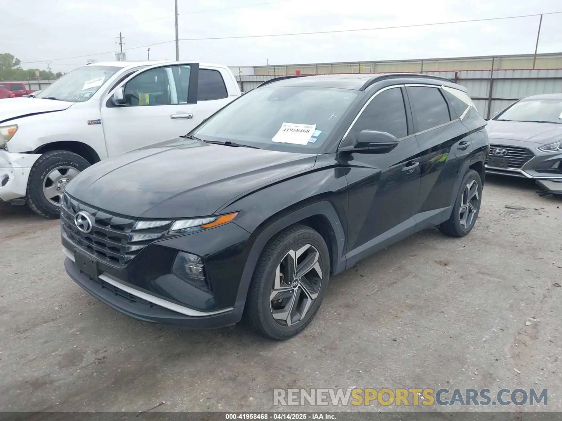 2 fotografías del automóvil dañado 5NMJF3AE9NH007275 HYUNDAI TUCSON 2022
