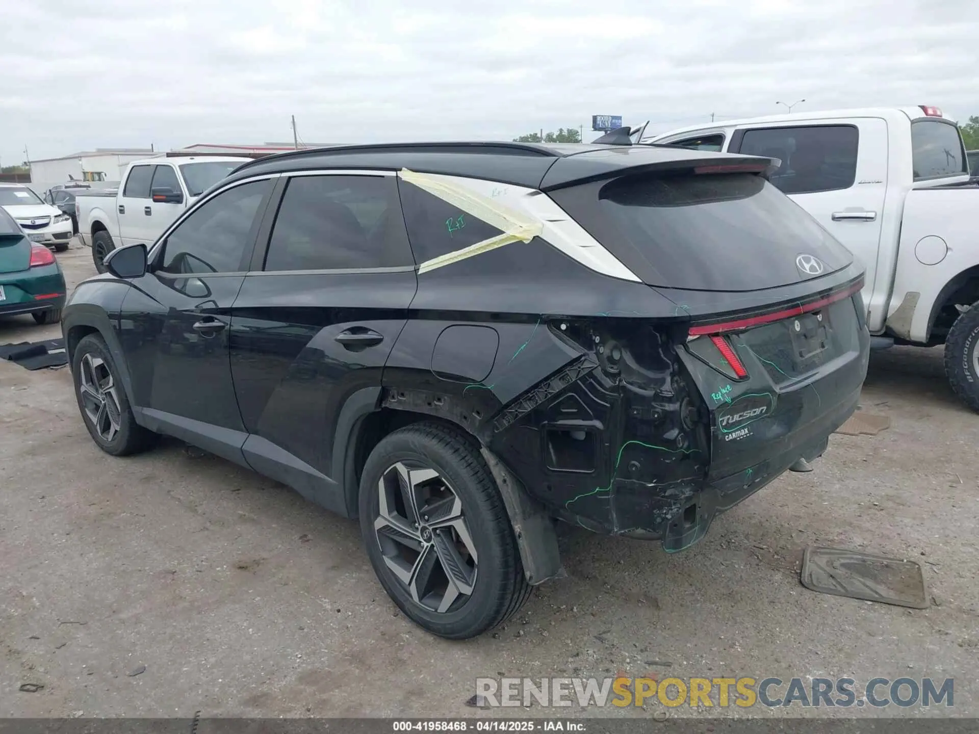 3 fotografías del automóvil dañado 5NMJF3AE9NH007275 HYUNDAI TUCSON 2022