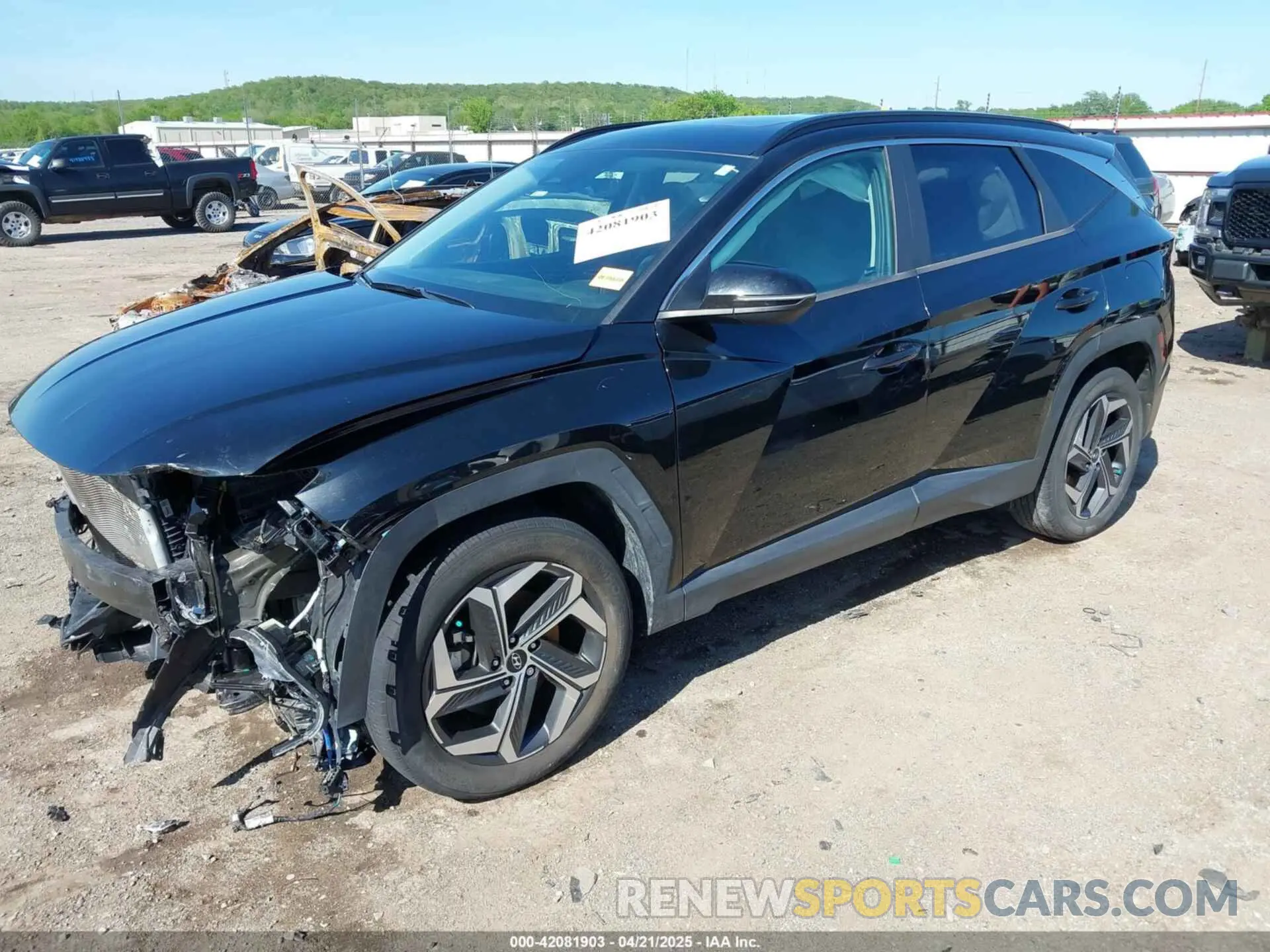 2 fotografías del automóvil dañado 5NMJF3AE9NH050028 HYUNDAI TUCSON 2022