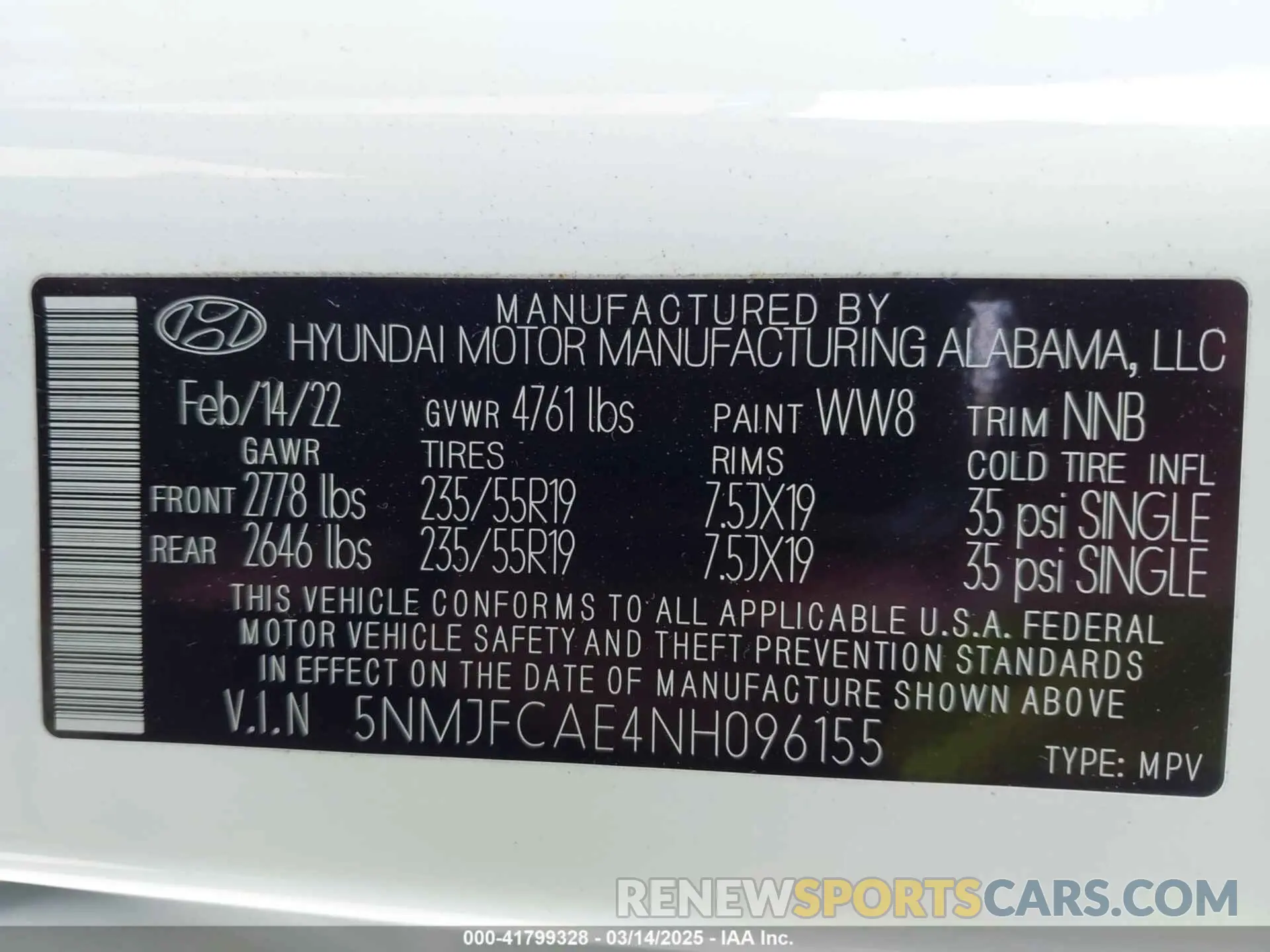 9 fotografías del automóvil dañado 5NMJFCAE4NH096155 HYUNDAI TUCSON 2022
