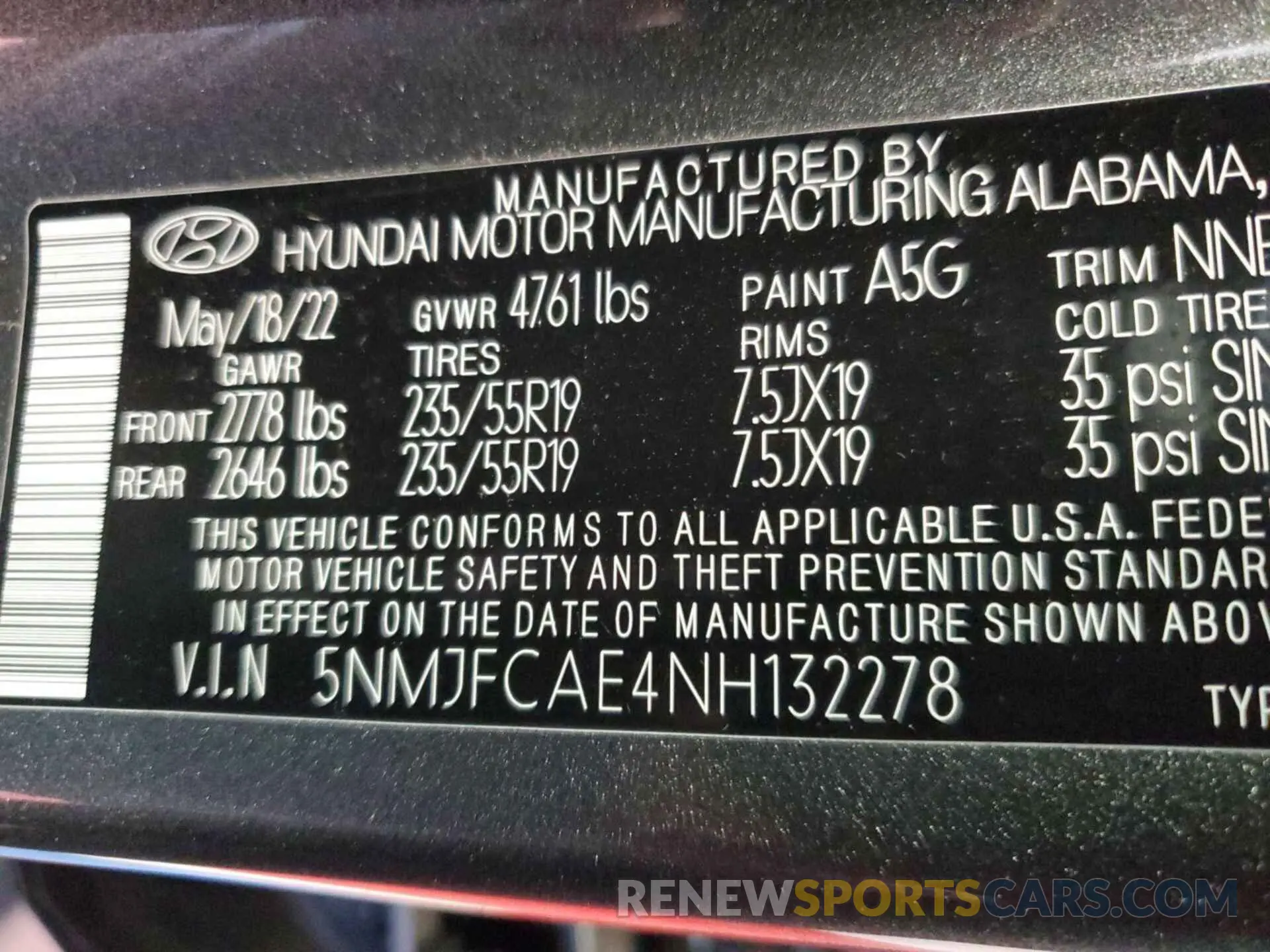 22 fotografías del automóvil dañado 5NMJFCAE4NH132278 HYUNDAI TUCSON 2022