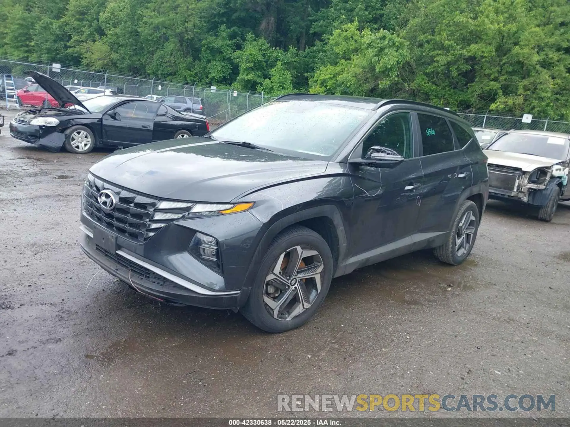 2 fotografías del automóvil dañado 5NMJFCAE5NH152135 HYUNDAI TUCSON 2022