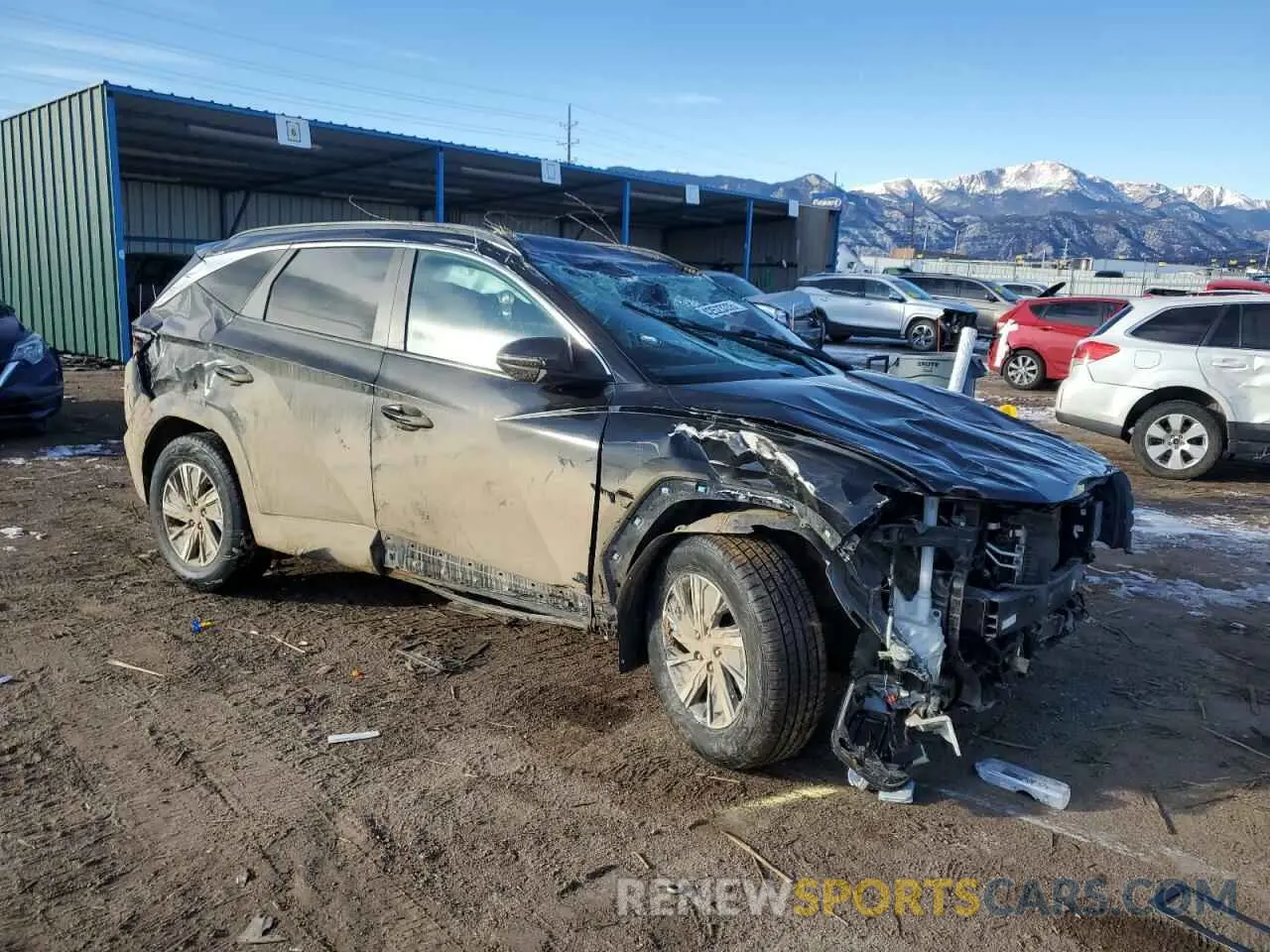 4 fotografías del automóvil dañado KM8JBCA12NU050594 HYUNDAI TUCSON 2022