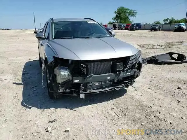 11 fotografías del automóvil dañado KM8JBCA1XNU031906 HYUNDAI TUCSON 2022