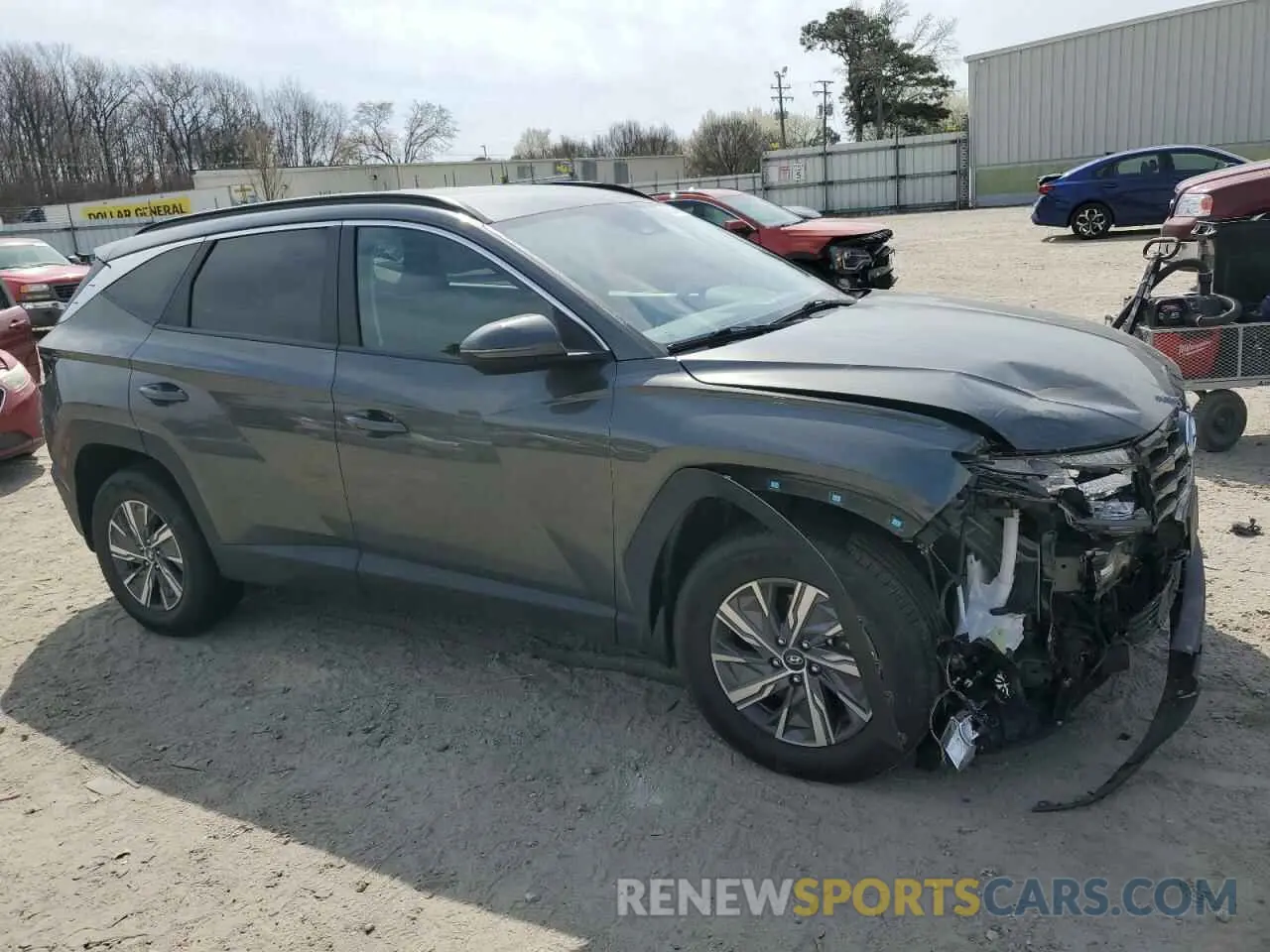 4 fotografías del automóvil dañado KM8JBCA1XNU062718 HYUNDAI TUCSON 2022