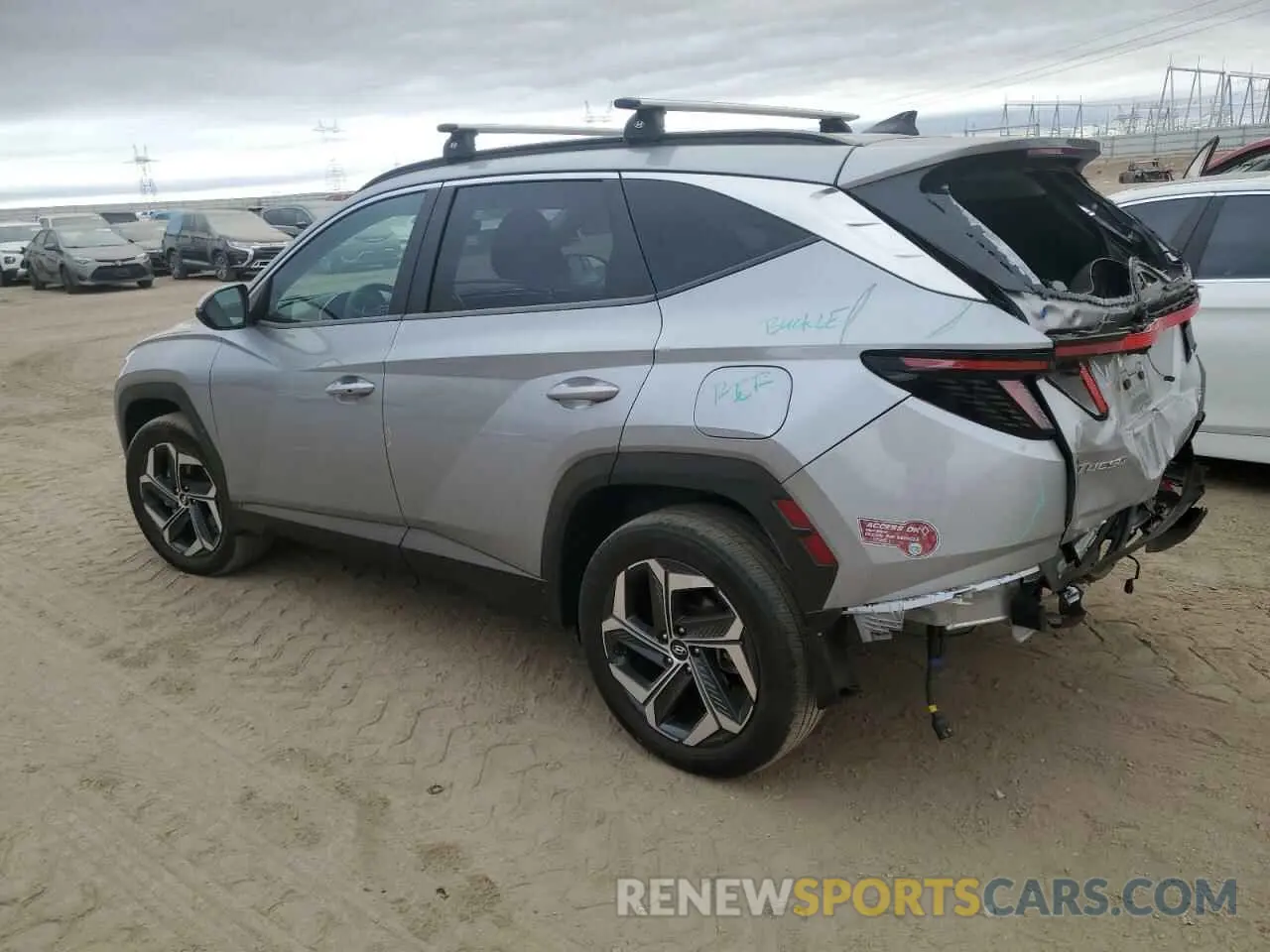 2 fotografías del automóvil dañado KM8JBDA21NU047586 HYUNDAI TUCSON 2022