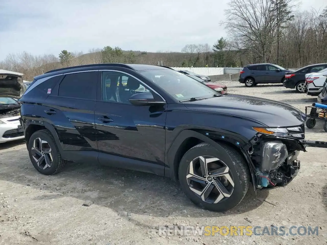 4 fotografías del automóvil dañado KM8JBDA2XNU056478 HYUNDAI TUCSON 2022