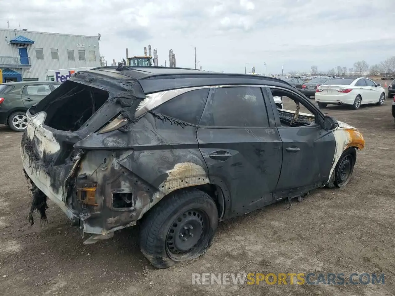 3 fotografías del automóvil dañado KM8JCCA13NU025216 HYUNDAI TUCSON 2022