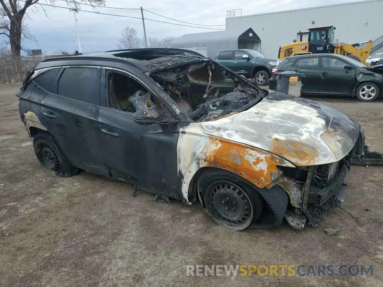 4 fotografías del automóvil dañado KM8JCCA13NU025216 HYUNDAI TUCSON 2022