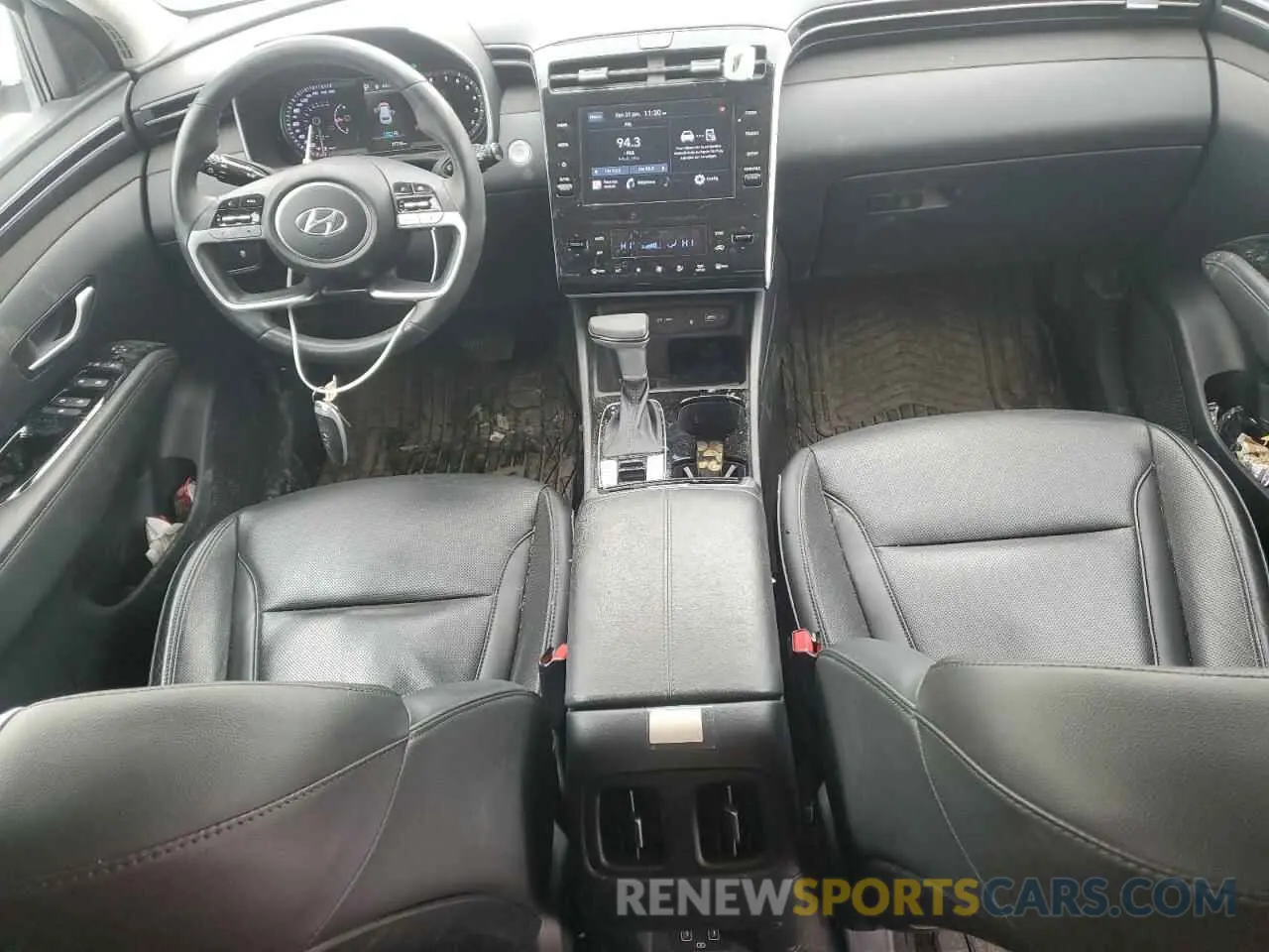 8 fotografías del automóvil dañado KM8JCCAE7NU161545 HYUNDAI TUCSON 2022