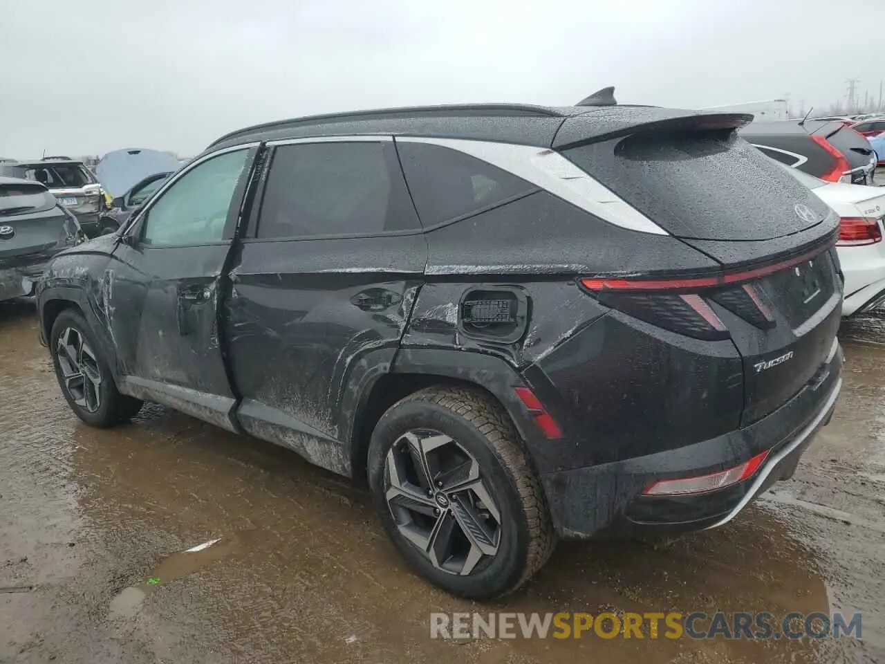 2 fotografías del automóvil dañado KM8JECA10NU047815 HYUNDAI TUCSON 2022