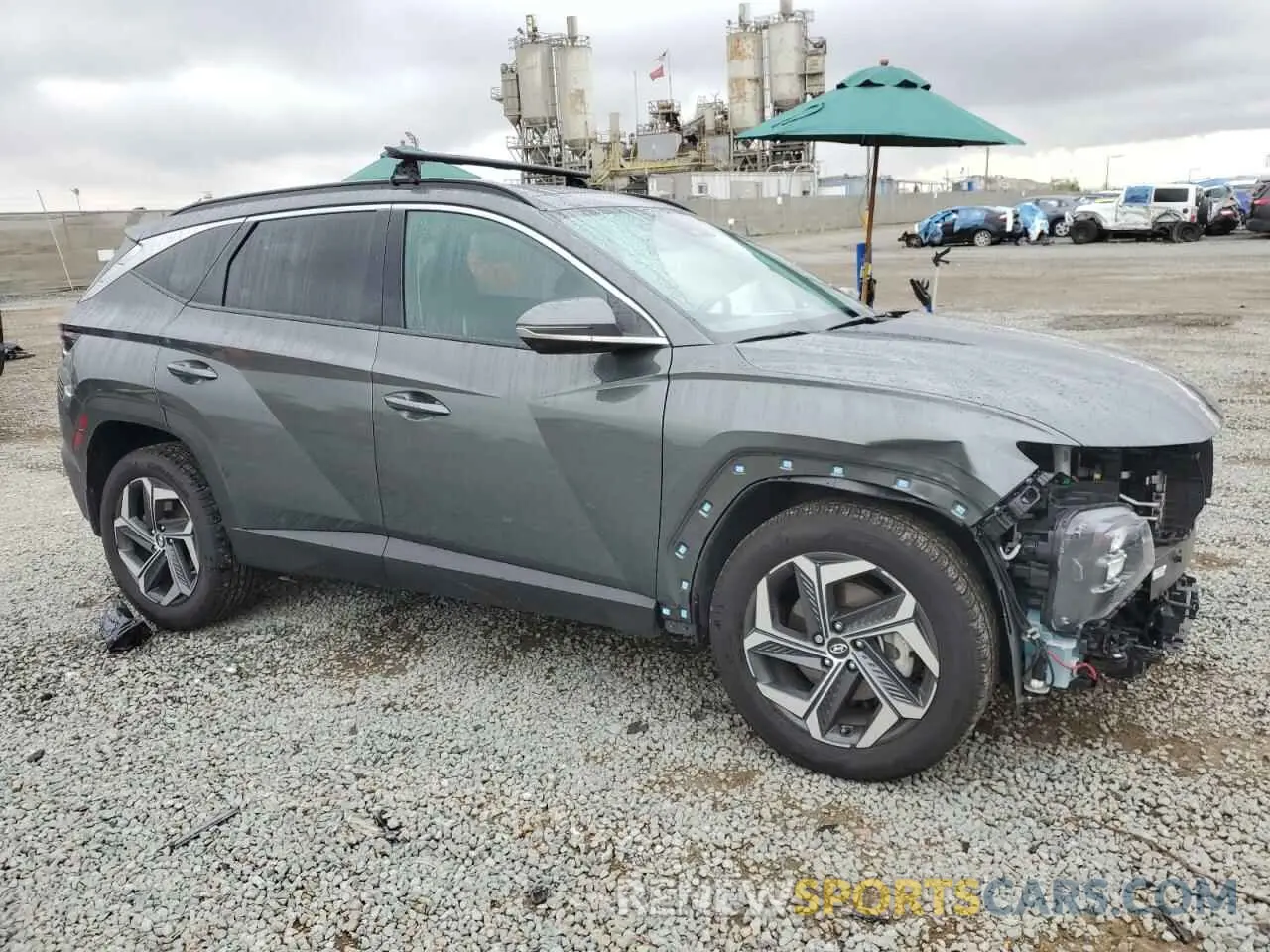 4 fotografías del automóvil dañado KM8JECA13NU059358 HYUNDAI TUCSON 2022