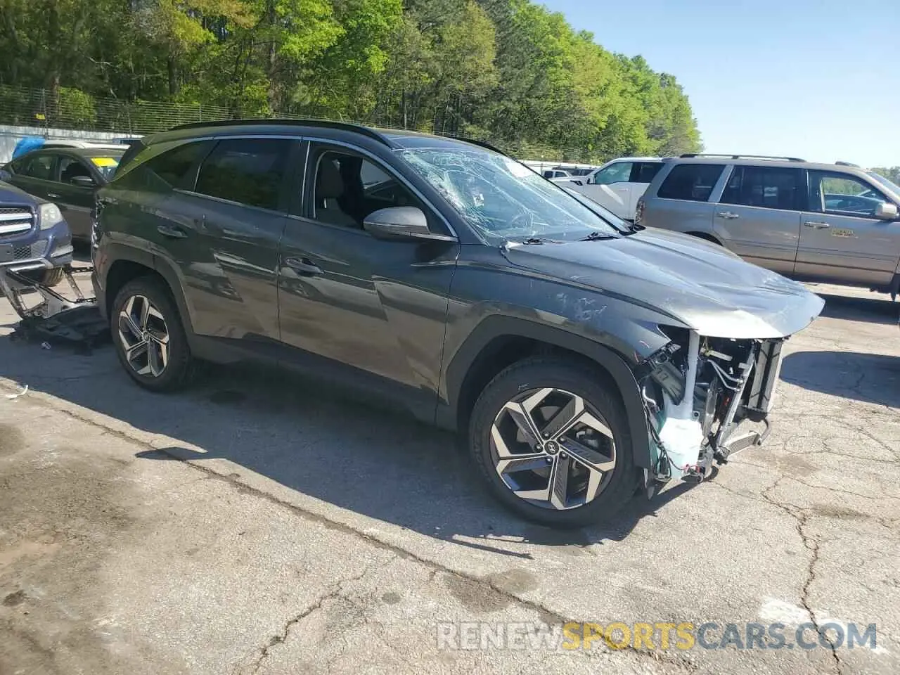 4 fotografías del automóvil dañado KM8JFCA12NU012397 HYUNDAI TUCSON 2022