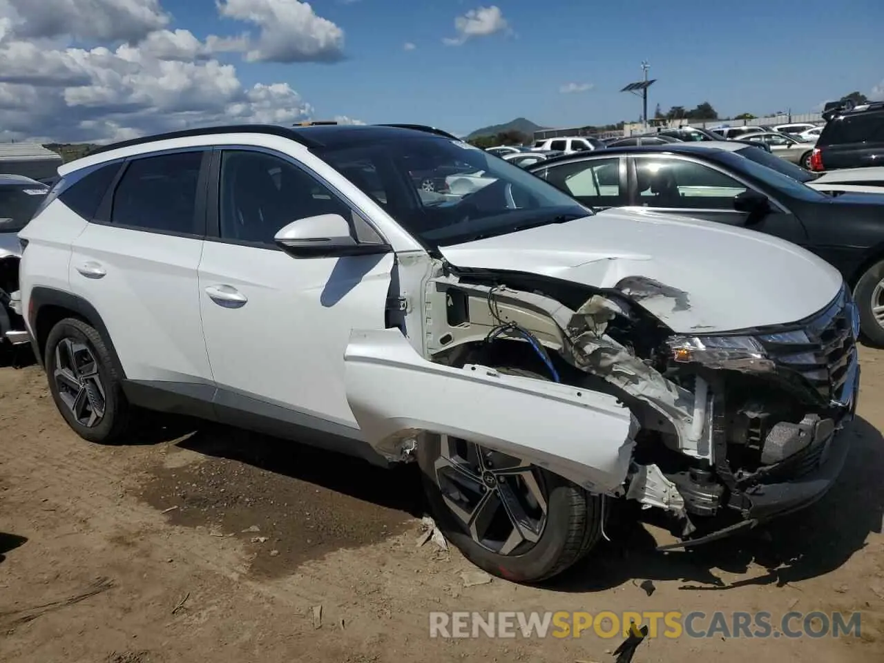 4 fotografías del automóvil dañado KM8JFCA14NU034255 HYUNDAI TUCSON 2022