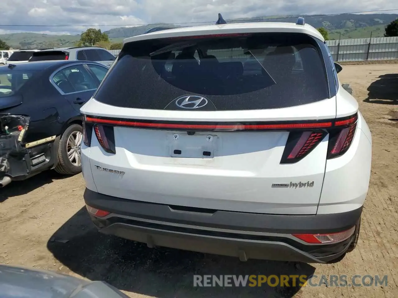 6 fotografías del automóvil dañado KM8JFCA14NU034255 HYUNDAI TUCSON 2022