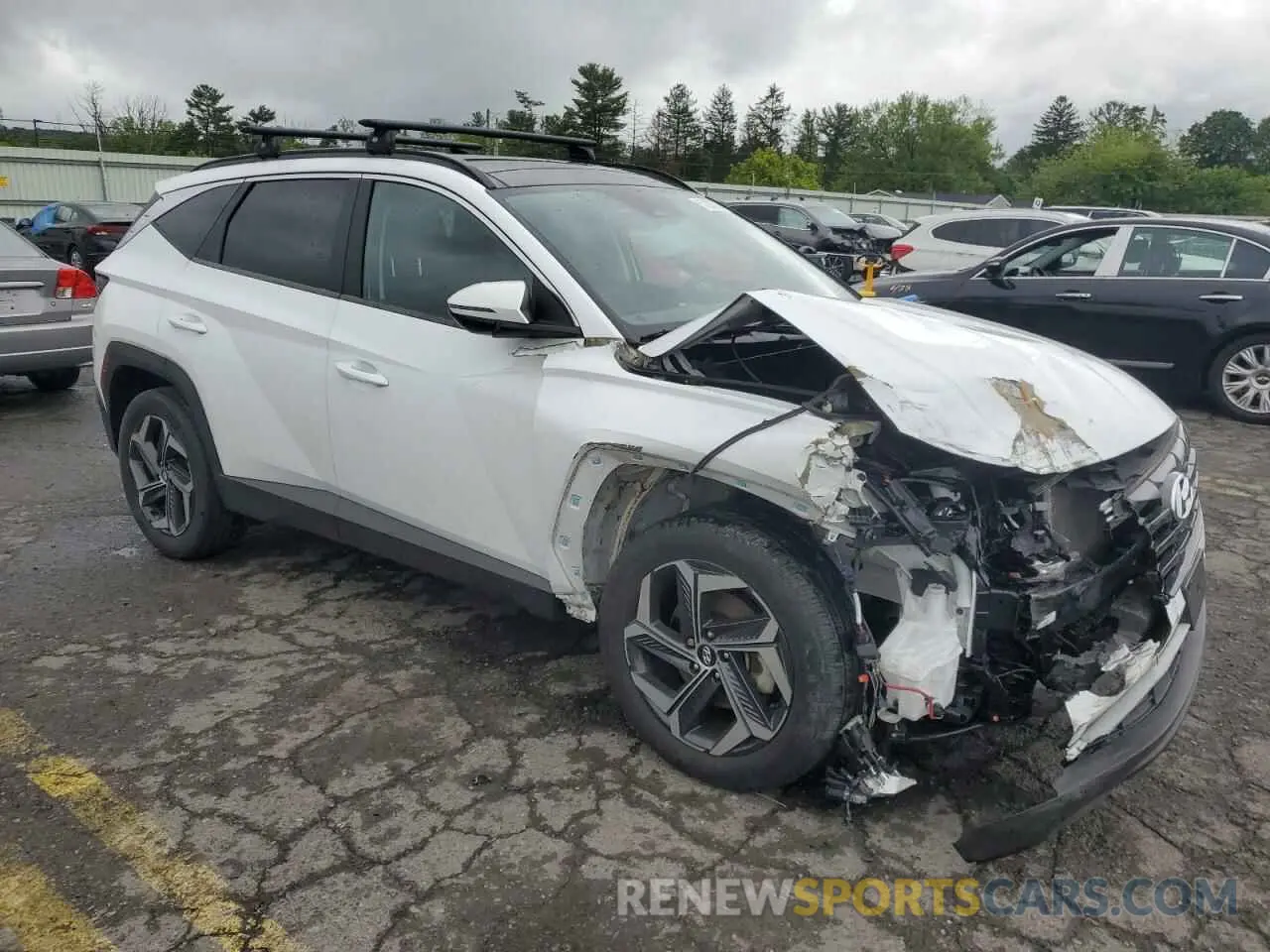 4 fotografías del automóvil dañado KM8JFCA19NU040696 HYUNDAI TUCSON 2022