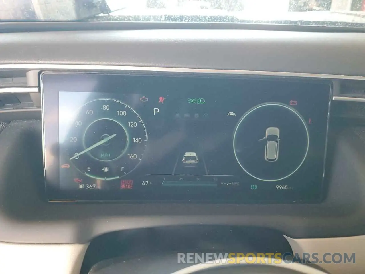 9 fotografías del automóvil dañado KM8JFCA19NU074587 HYUNDAI TUCSON 2022