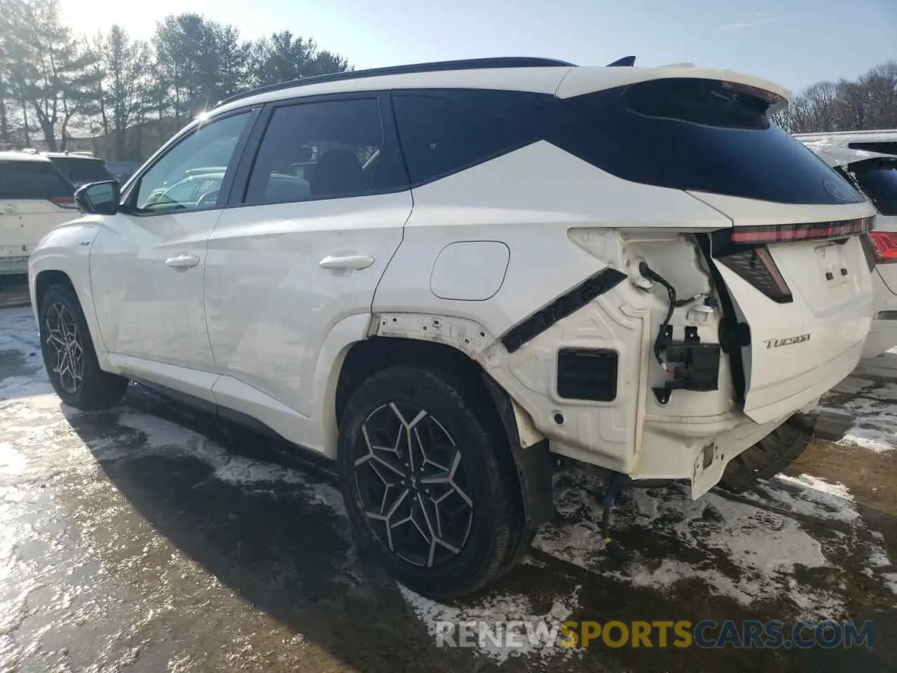 2 fotografías del automóvil dañado KM8JFCAE4NU151370 HYUNDAI TUCSON 2022