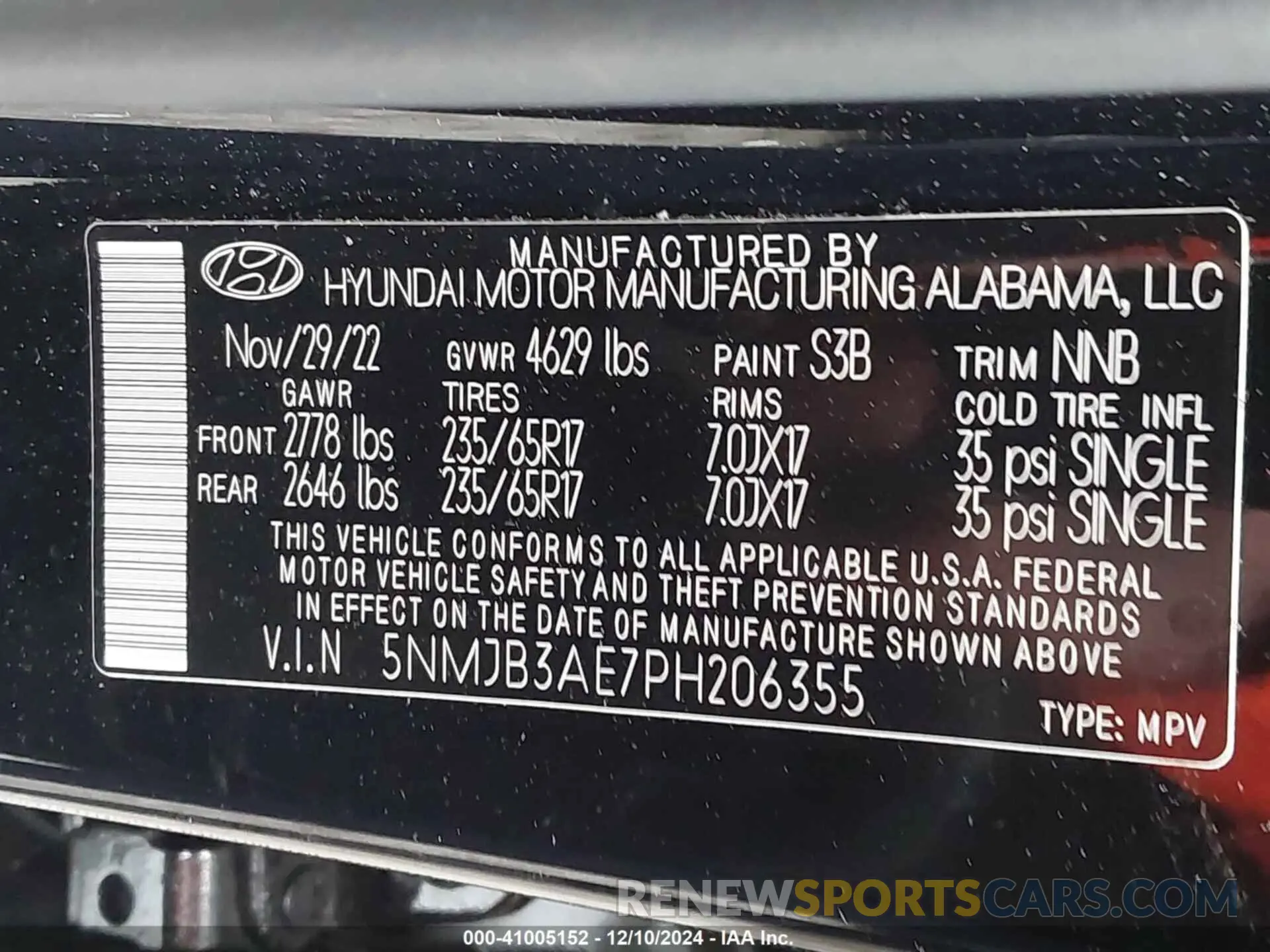 9 fotografías del automóvil dañado 5NMJB3AE7PH206355 HYUNDAI TUCSON 2023