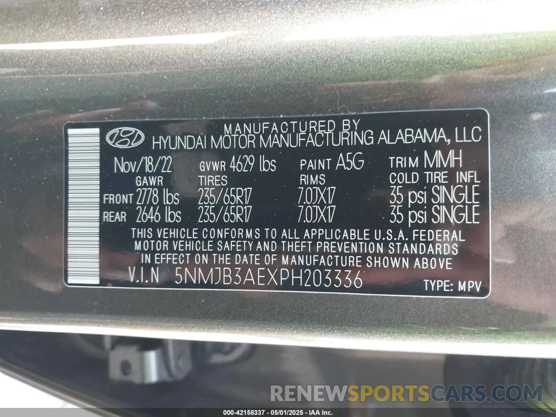9 fotografías del automóvil dañado 5NMJB3AEXPH203336 HYUNDAI TUCSON 2023