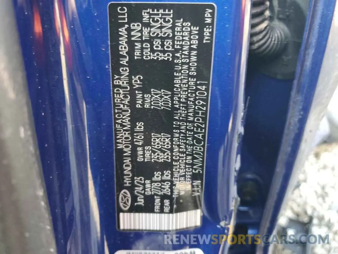 16 fotografías del automóvil dañado 5NMJBCAE2PH291041 HYUNDAI TUCSON 2023
