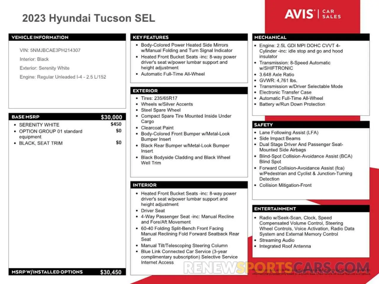 13 fotografías del automóvil dañado 5NMJBCAE3PH214307 HYUNDAI TUCSON 2023