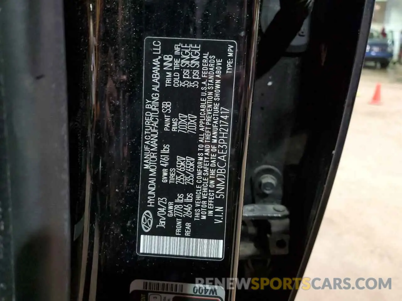 14 fotografías del automóvil dañado 5NMJBCAE3PH217417 HYUNDAI TUCSON 2023