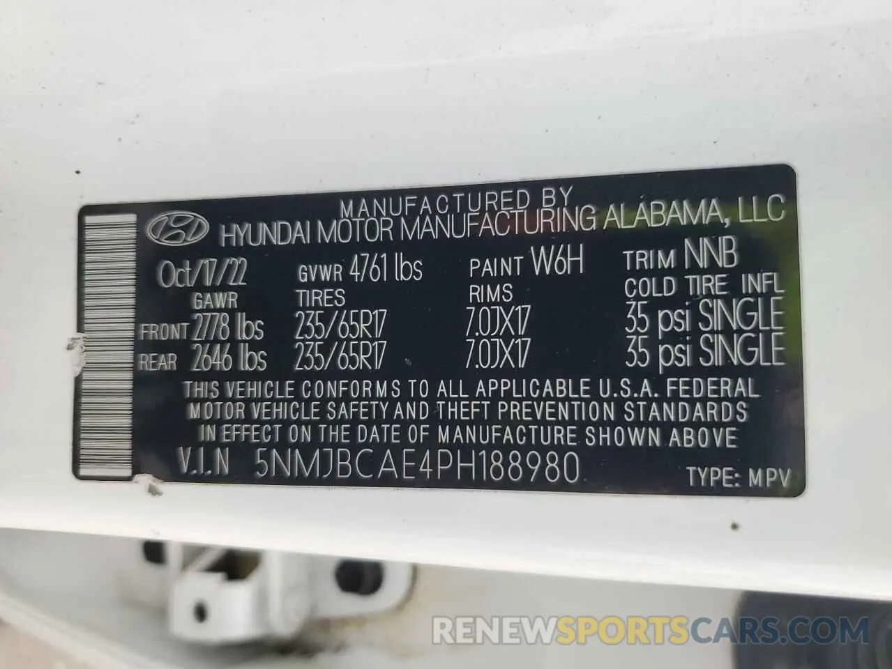 12 fotografías del automóvil dañado 5NMJBCAE4PH188980 HYUNDAI TUCSON 2023