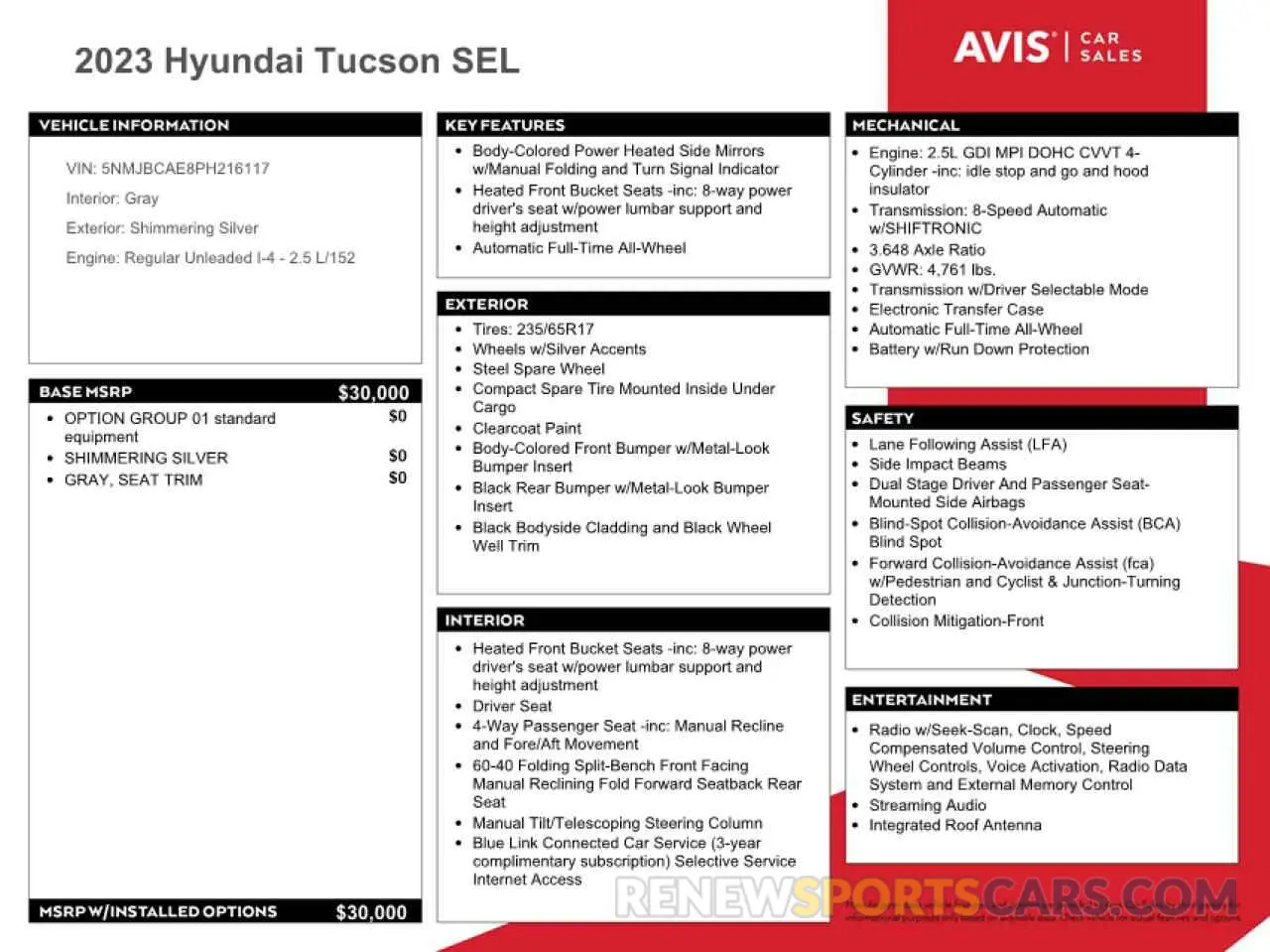 13 fotografías del automóvil dañado 5NMJBCAE8PH216117 HYUNDAI TUCSON 2023