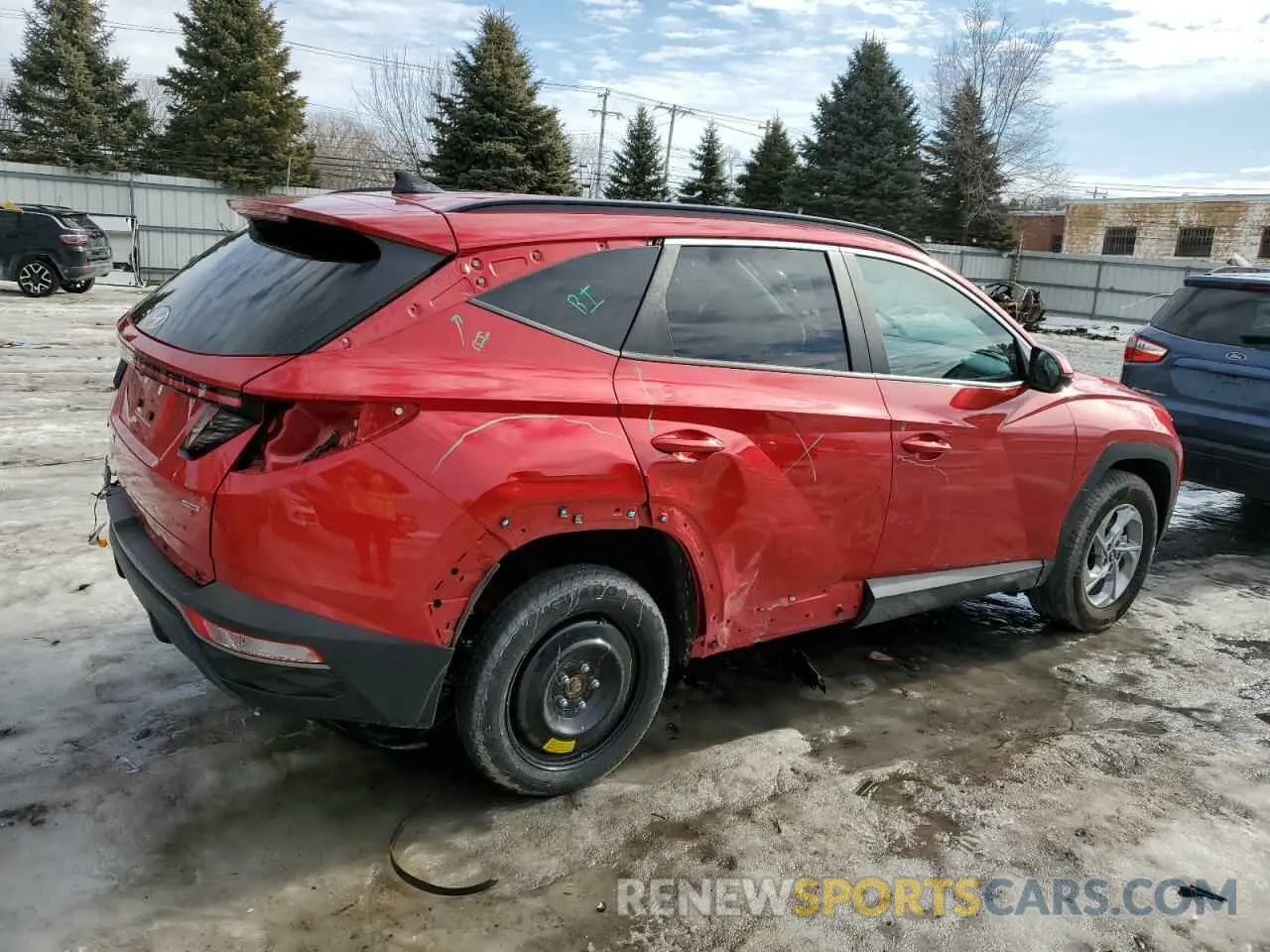 3 fotografías del automóvil dañado 5NMJBCAE9PH258912 HYUNDAI TUCSON 2023