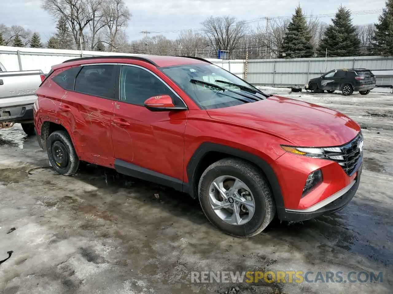 4 fotografías del automóvil dañado 5NMJBCAE9PH258912 HYUNDAI TUCSON 2023