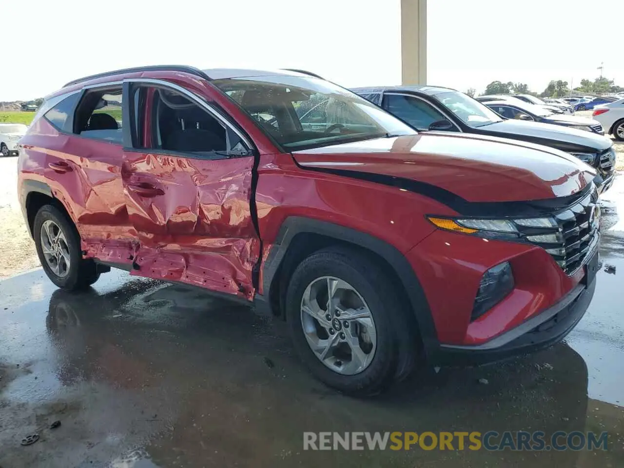 4 fotografías del automóvil dañado 5NMJBCAEXPH190037 HYUNDAI TUCSON 2023